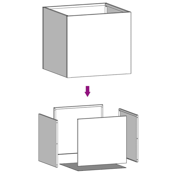 Planters 2 pcs Silver 42x40x39 cm Stainless Steel