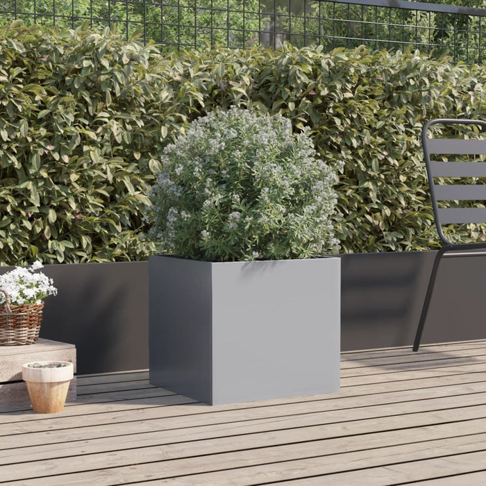 Planter Silver 42x40x39 cm Galvanised Steel