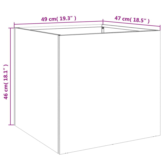 Кашпо белое 49x47x46 см сталь