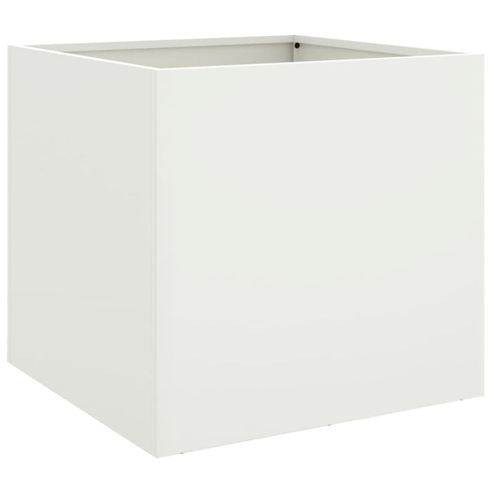 Planters 2 pcs White 49x47x46 cm Steel