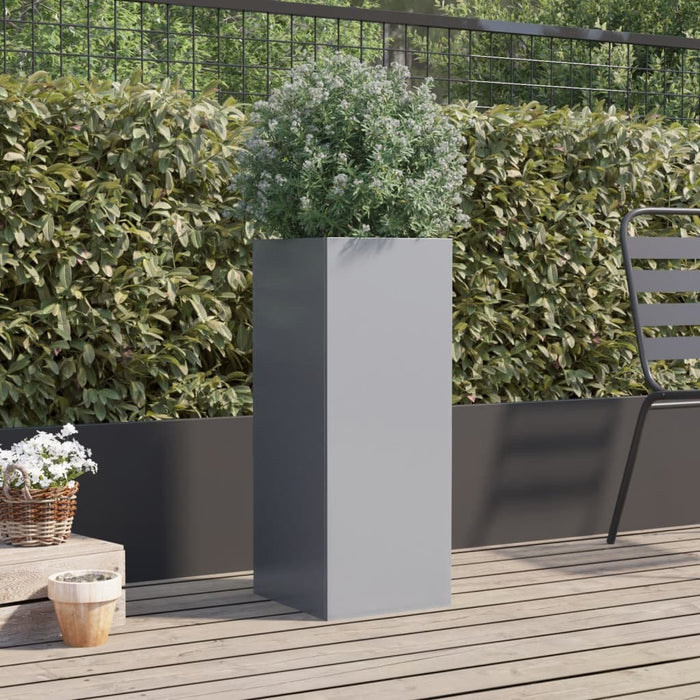 Planter Silver 32x29x75 cm Galvanised Steel