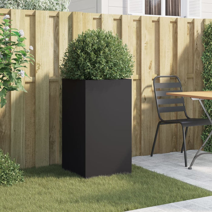 Planter Black 42x38x75 cm Steel