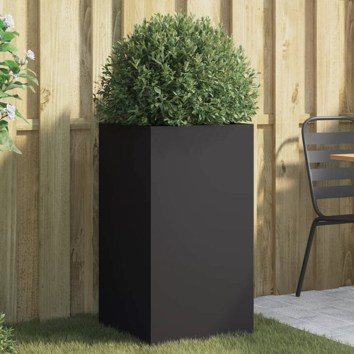 Planter Black 42x38x75 cm Steel