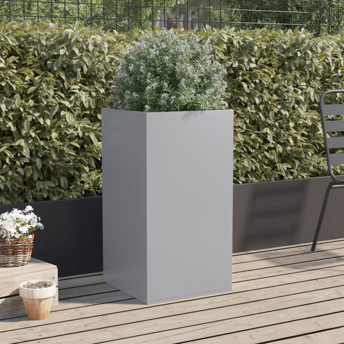 Planter Silver 42x38x75 cm Galvanised Steel