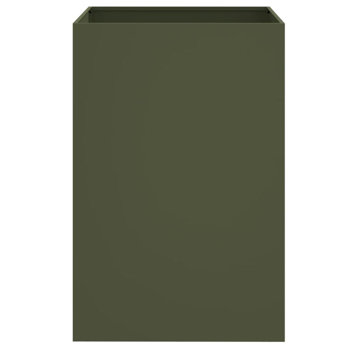 Planter Olive Green 52x48x75 cm Steel