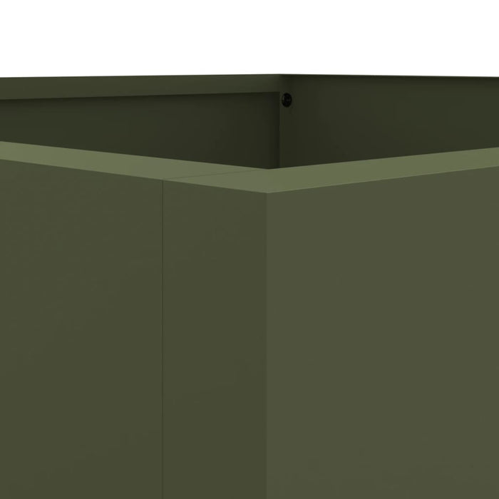 Planter Olive Green 52x48x75 cm Steel