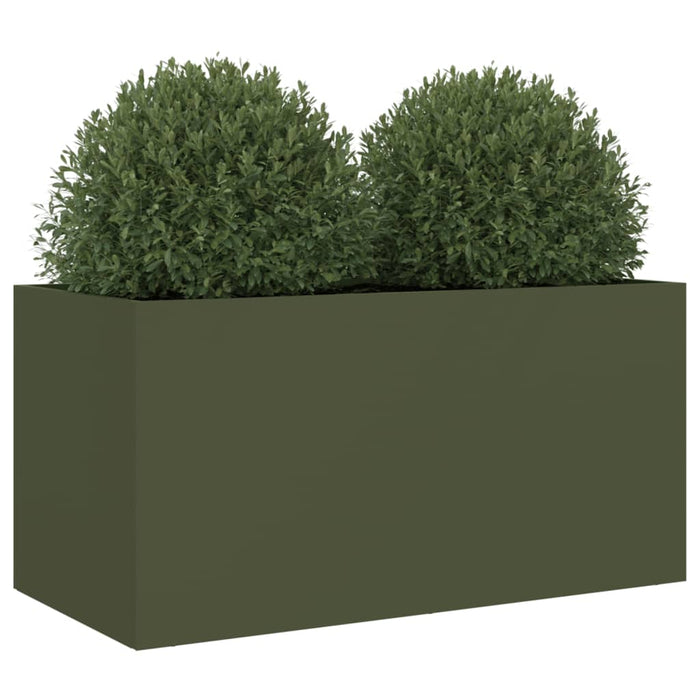 Planter Olive Green 62x30x29 cm Steel