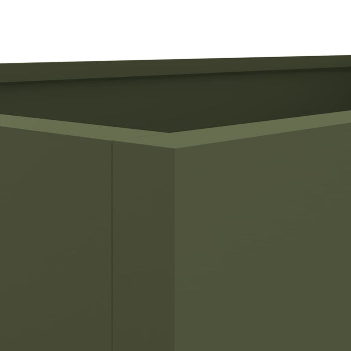 Planter Olive Green 62x30x29 cm Steel