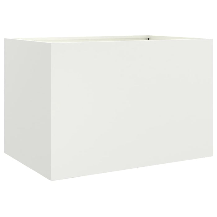 Planter White 62x47x46 cm Steel