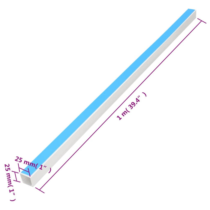 Кабелен канал самозалепващ се 25x25 mm 10 m PVC