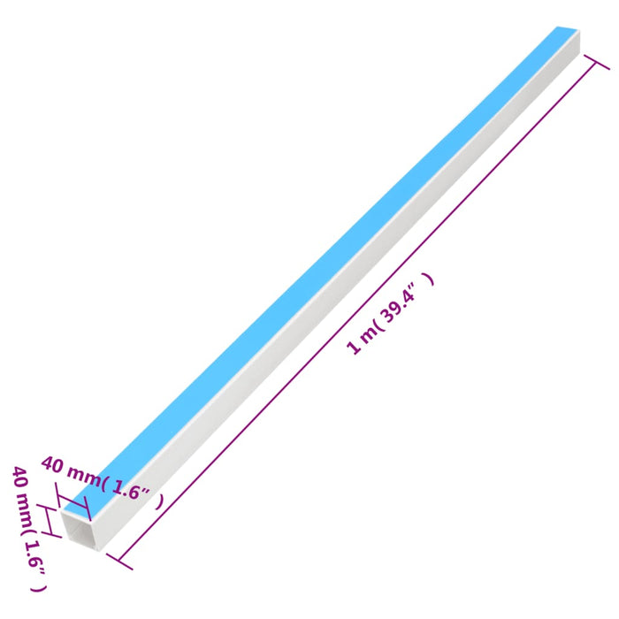 Кабелен канал самозалепващ се 40x40 mm 10 m PVC