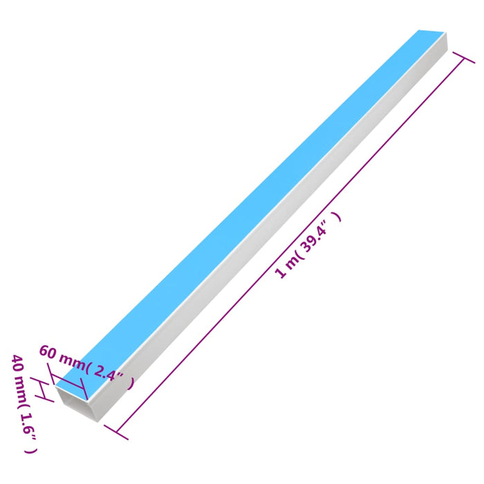 Кабелен канал самозалепващ се 60x40 mm 10 m PVC