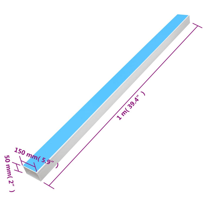 Кабельный канал самоклеящийся 150x50 мм 10 м ПВХ
