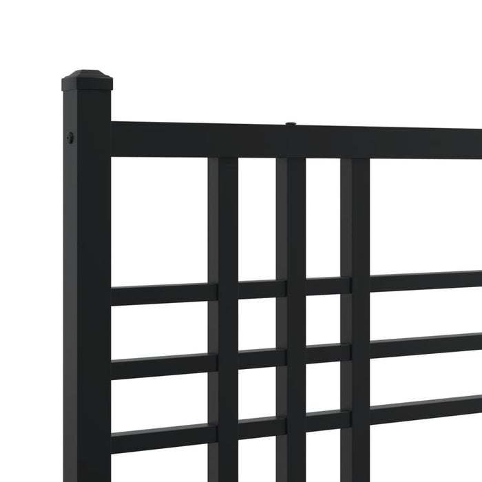 Metal Headboard Black 107cm