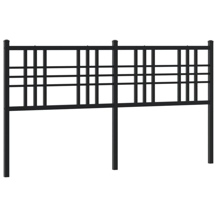 Metal Headboard Black 160cm