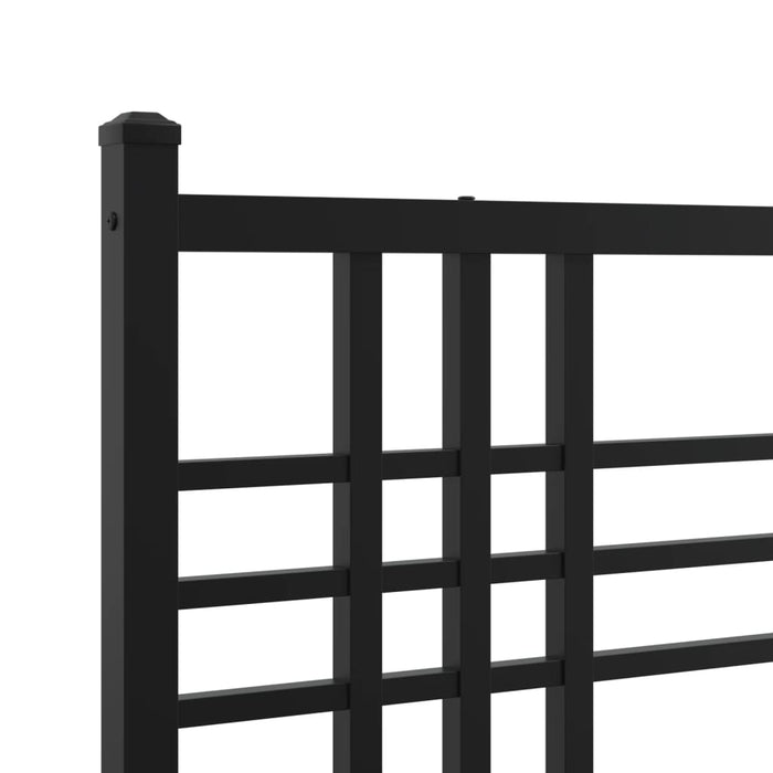 Metal Headboard Black 160cm