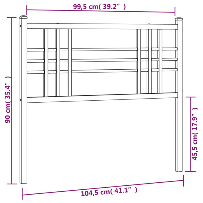 Metal Headboard White 100cm