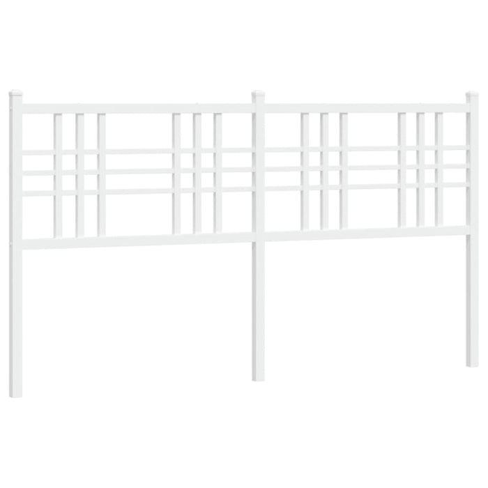 Metal Headboard White 160cm