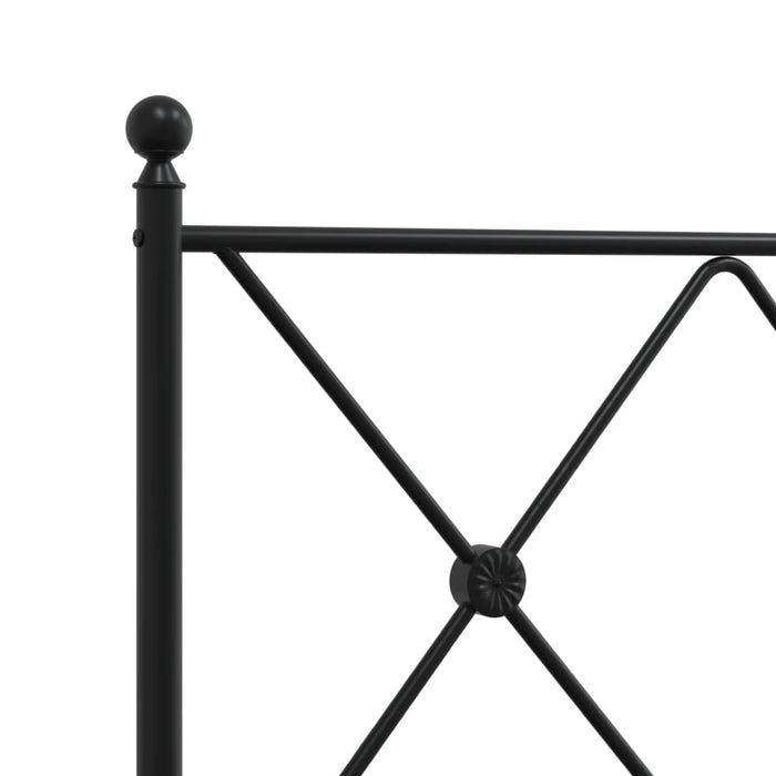 Metal Headboard Black 75cm