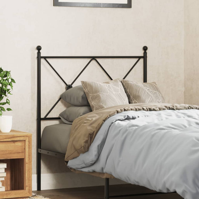 Metal Headboard Black 75cm