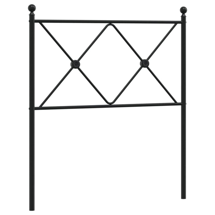 Metal Headboard Black 80cm