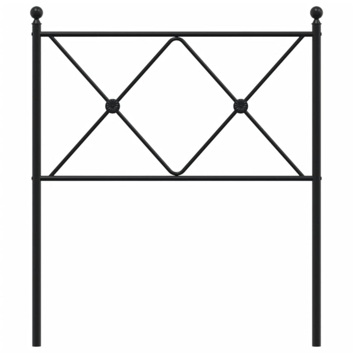 Metal Headboard Black 80cm