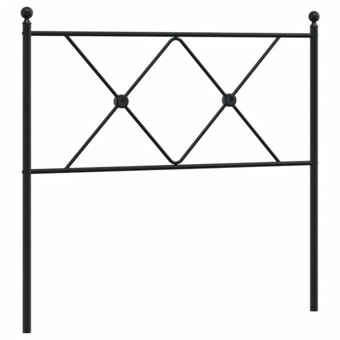 Metal Headboard Black 90cm