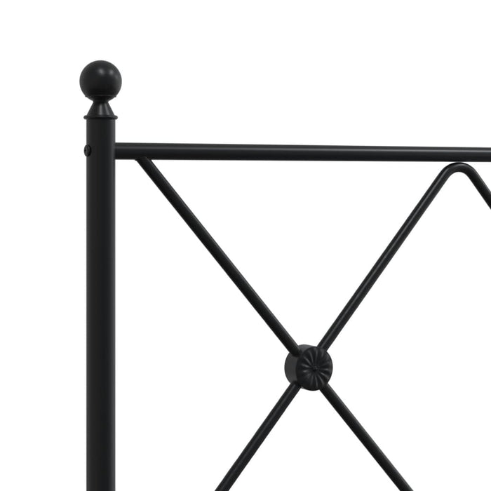 Metal Headboard Black 90cm