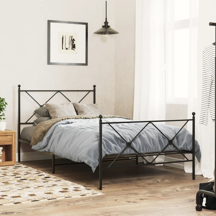 Metal Headboard Black 100cm