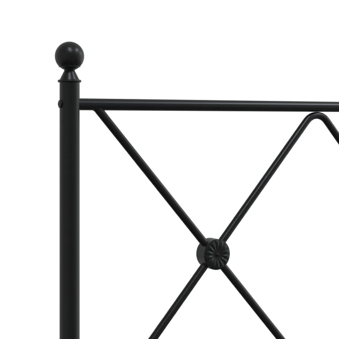 Metal Headboard Black 100cm