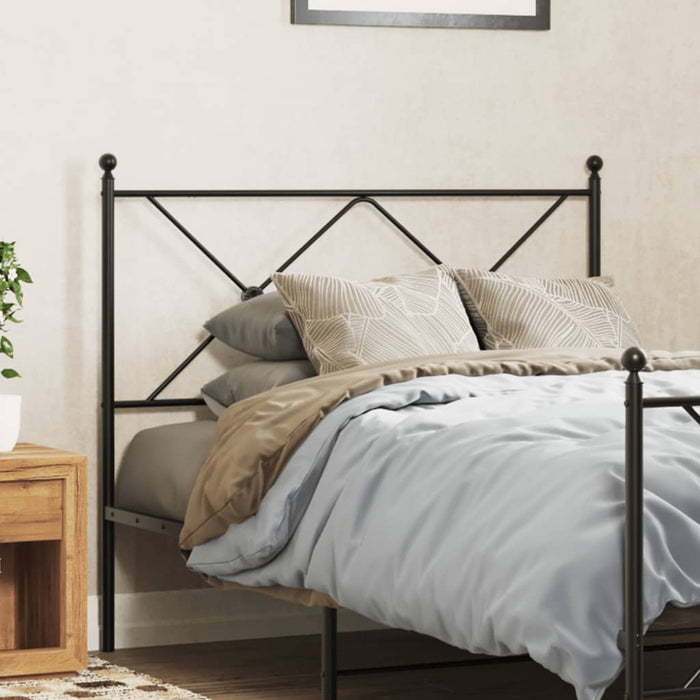 Metal Headboard Black 100cm