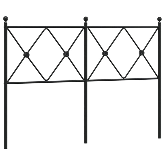 Metal Headboard Black 120cm