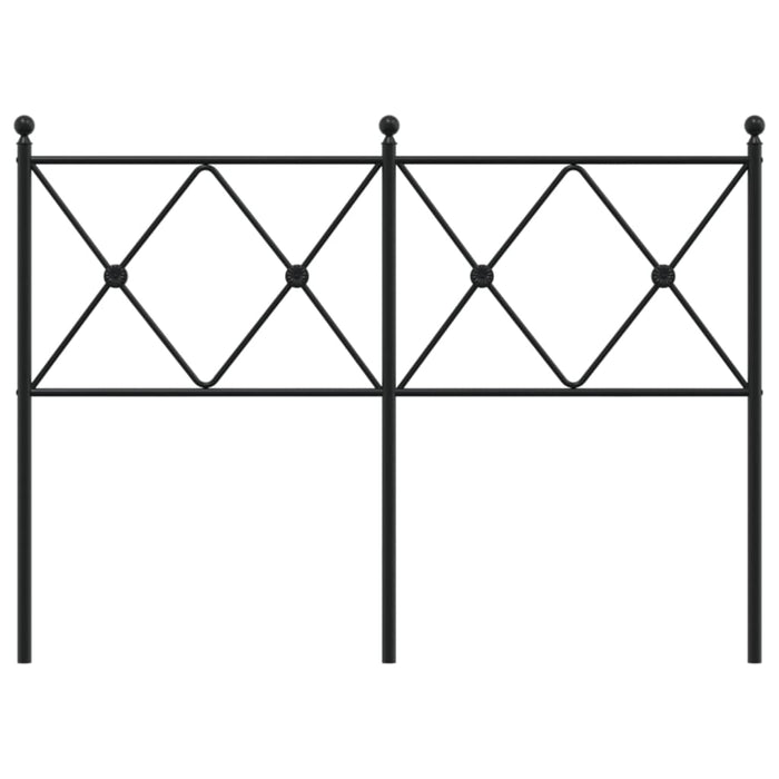 Metal Headboard Black 120cm