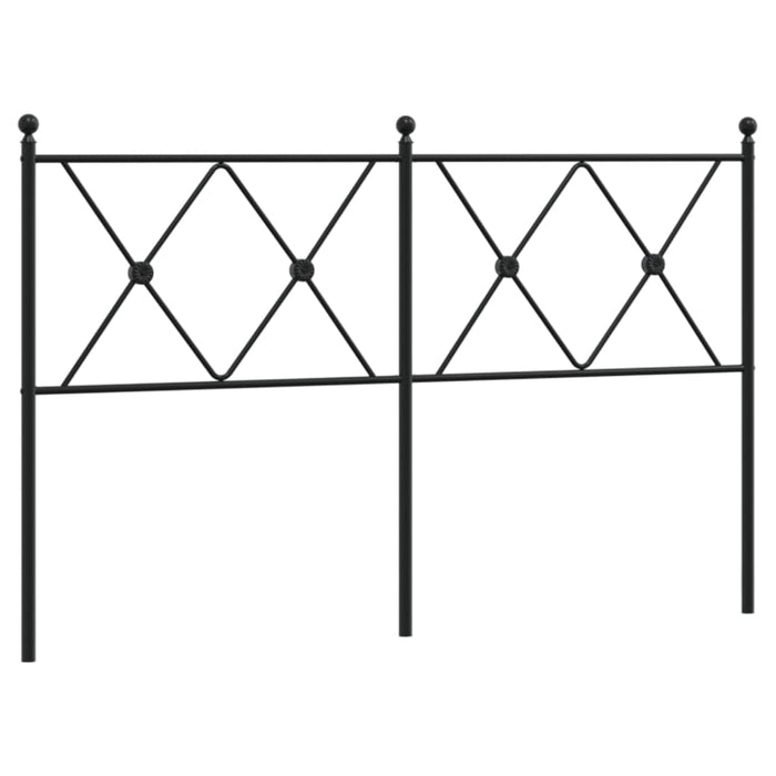 Metal Headboard Black 137cm