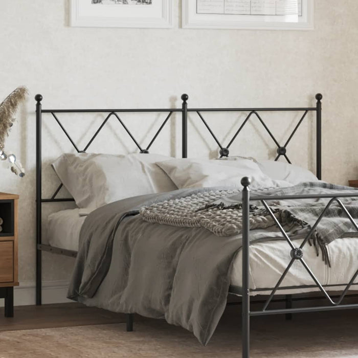 Metal Headboard Black 137cm