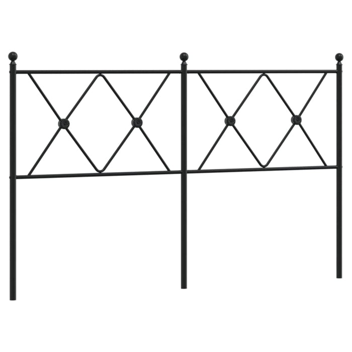 Metal Headboard Black 140cm