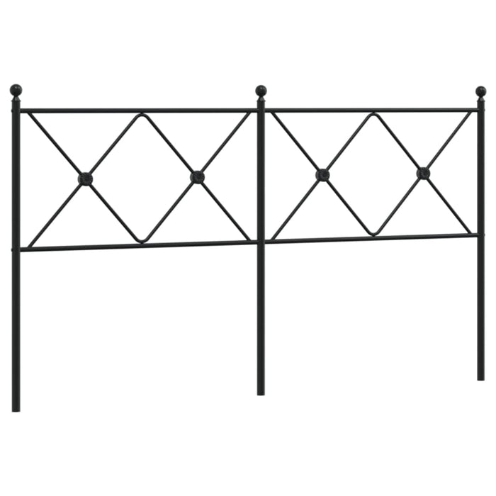 Metal Headboard Black 150cm