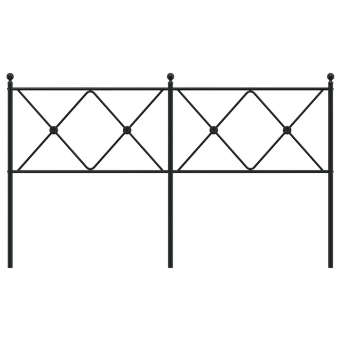 Metal Headboard Black 150cm