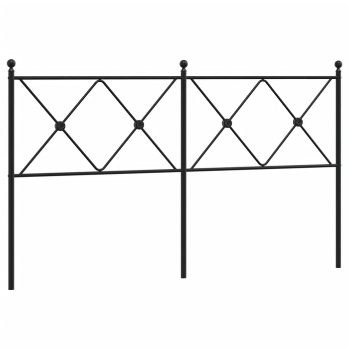 Metal Headboard Black 160cm