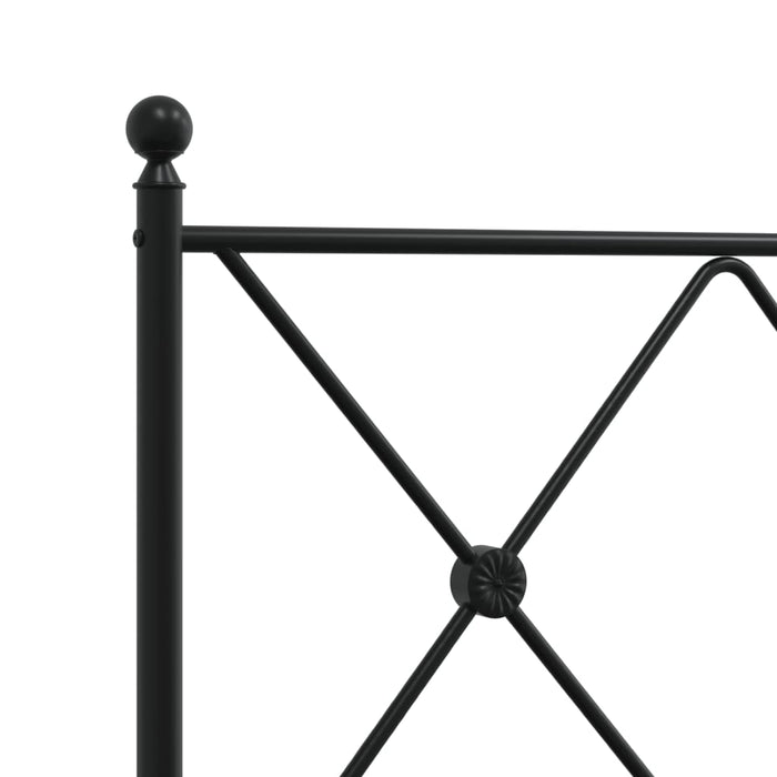 Metal Headboard Black 160cm