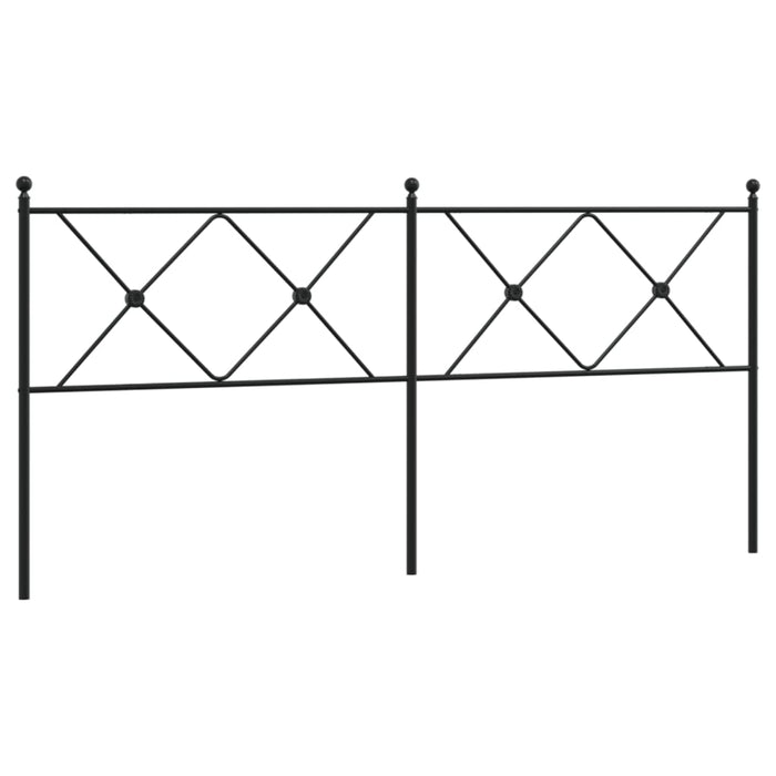 Metal Headboard Black 180cm