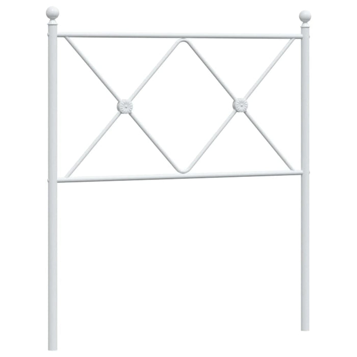 Metal Headboard White 80cm