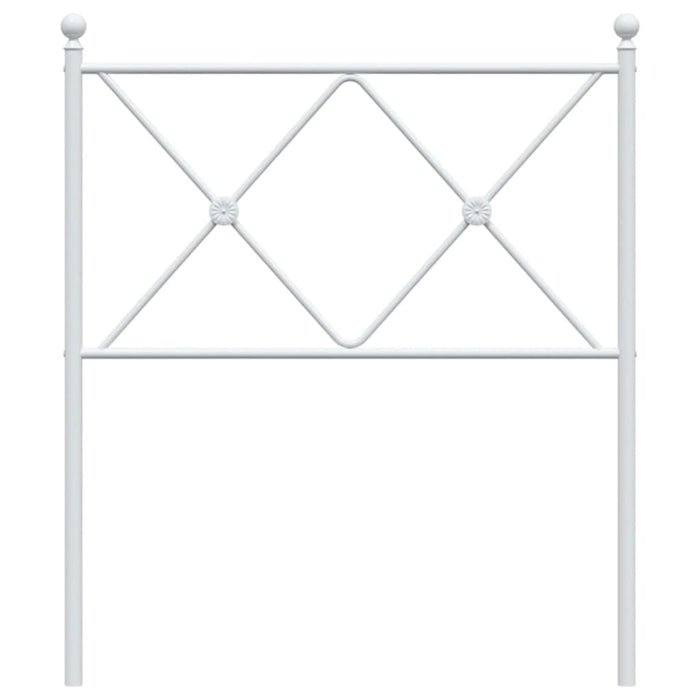 Metal Headboard White 80cm