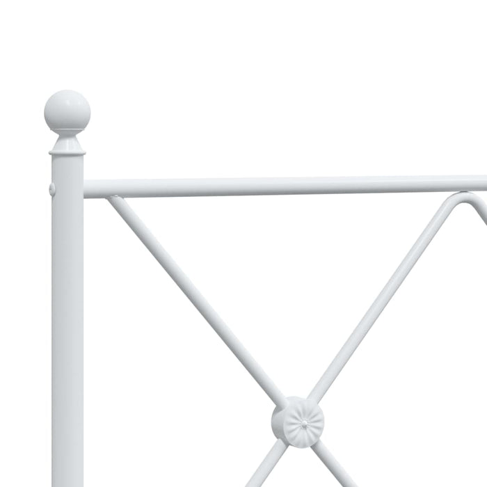 Metal Headboard White 80cm