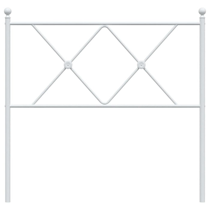 Metal Headboard White 90cm