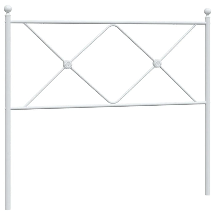 Metal Headboard White 100cm