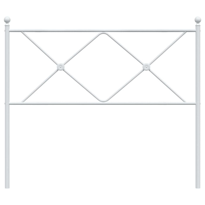 Metal Headboard White 100cm