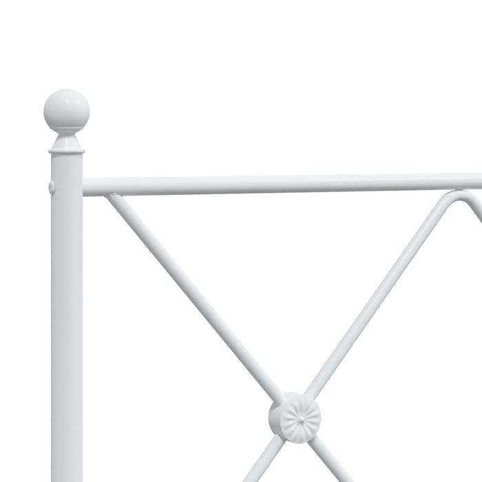 Metal Headboard White 100cm