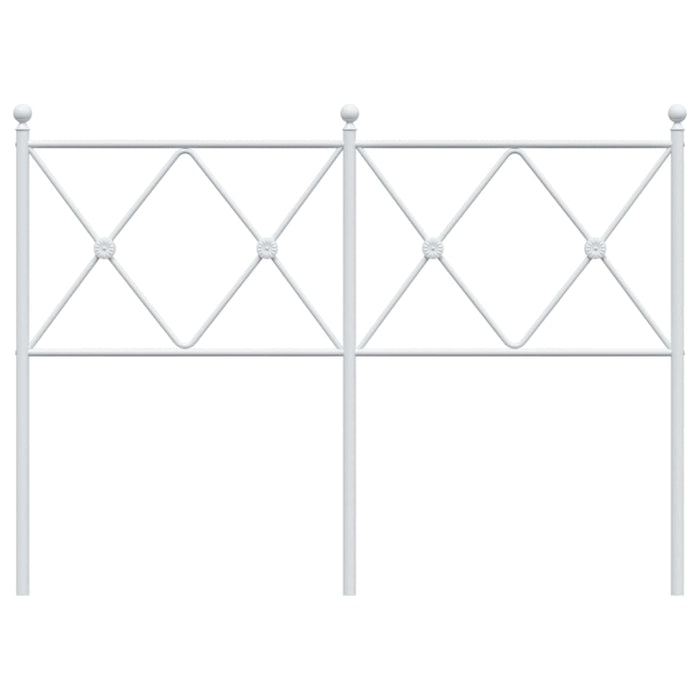 Metal Headboard White 120cm