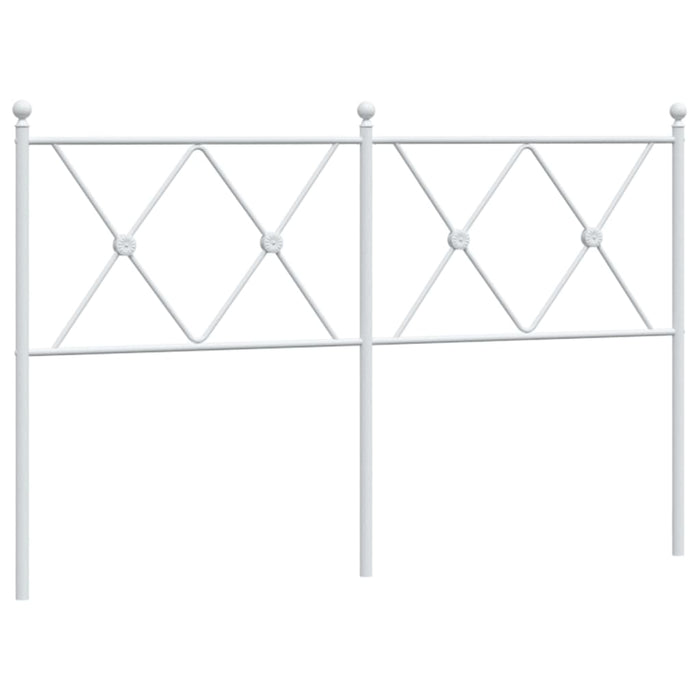 Metal Headboard White 137cm